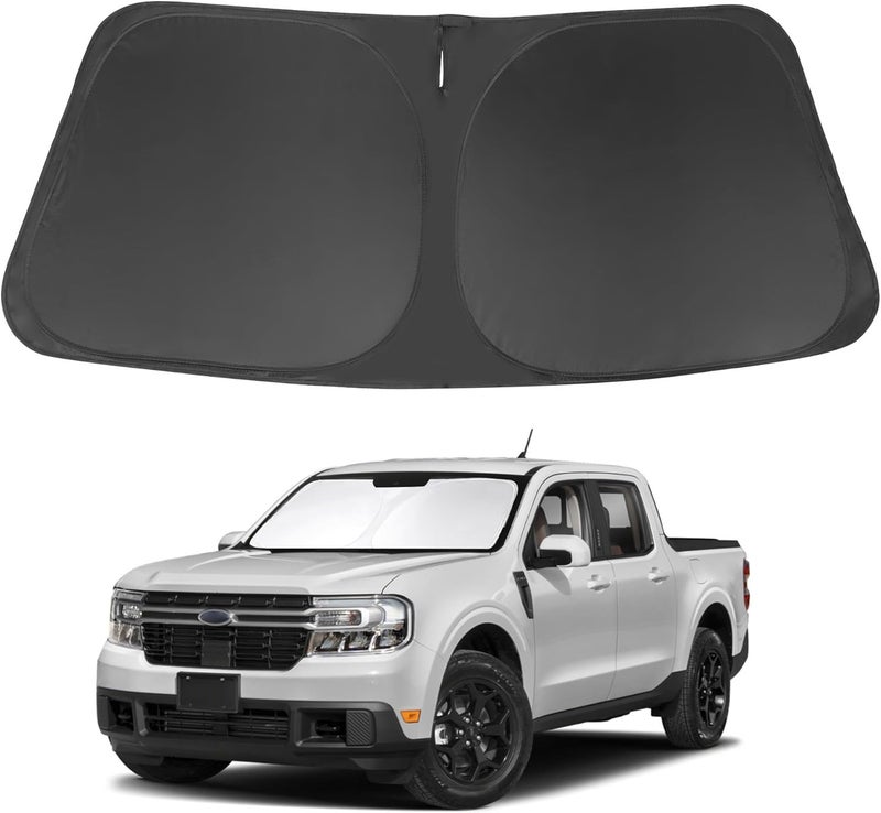 LHFLIVE Windshield Sun Shade Compatible with 2022 2023 2024 2025 2026 Ford Maverick Hybrid XL XLT Lariat Truck Accessories Protect Car from Sun Rays & Heat Damage - Image 1
